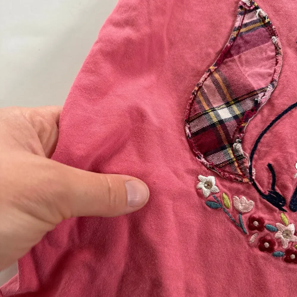 Tough Skins Girls Pink Fox Tee Shirt Size 5